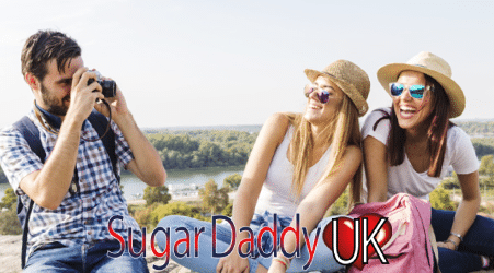 sugardaddy takes a picture of sugar sisters
