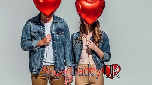 man and woman cover their faces with heart-shaped balloons