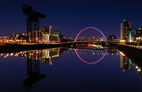 Glasgow at night